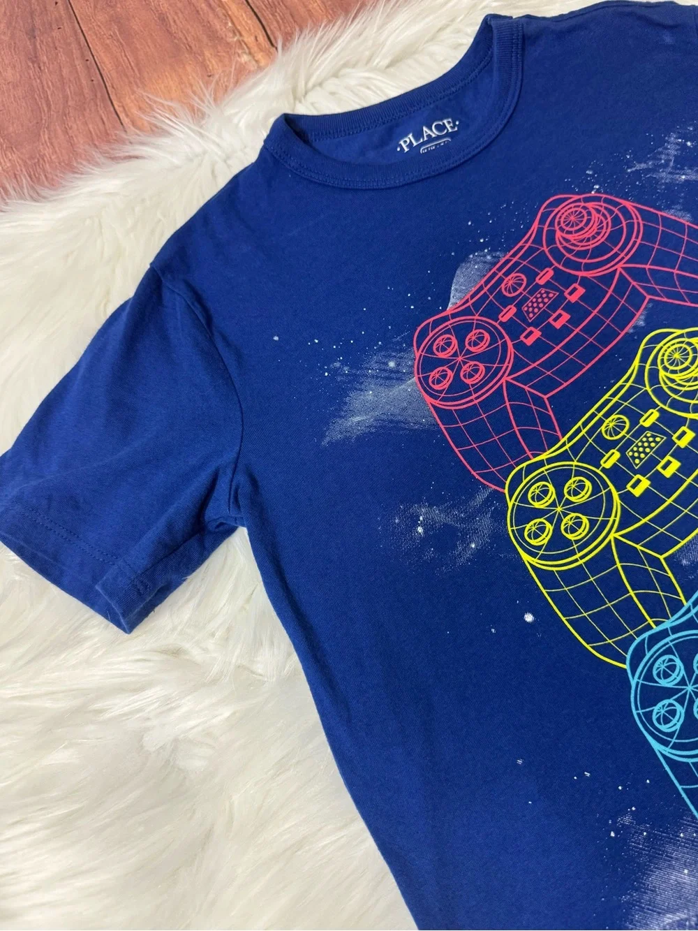 The Children’s Place Blue Graphic T-Shirt - Boys Size M (7/8)